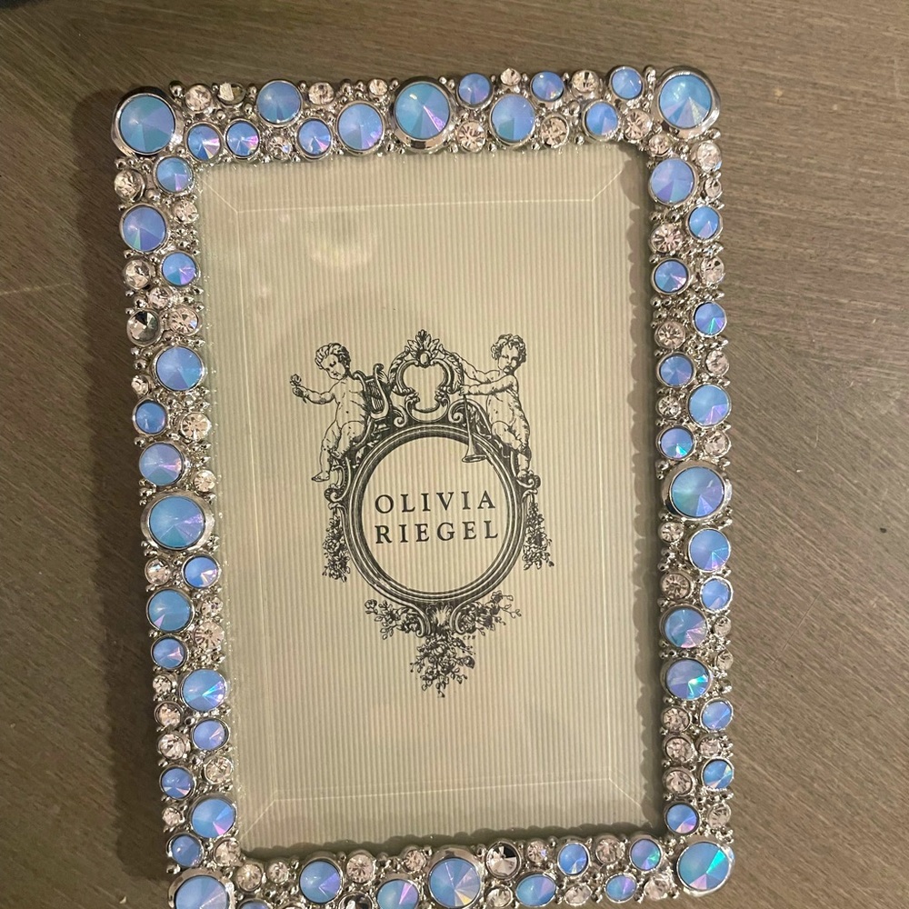 Olivia Riegel Frame- Blue Beads